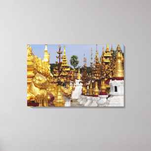 Asien, Myanmar (Burma), Bagan (Pagan). Shwe 5 Canvastryck