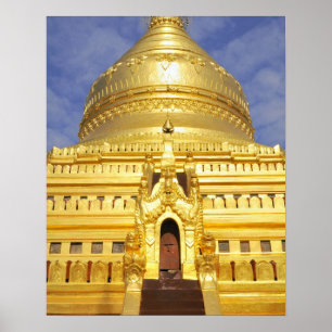 Asien, Myanmar (Burma), Bagan (Pagan). Shwe Poster