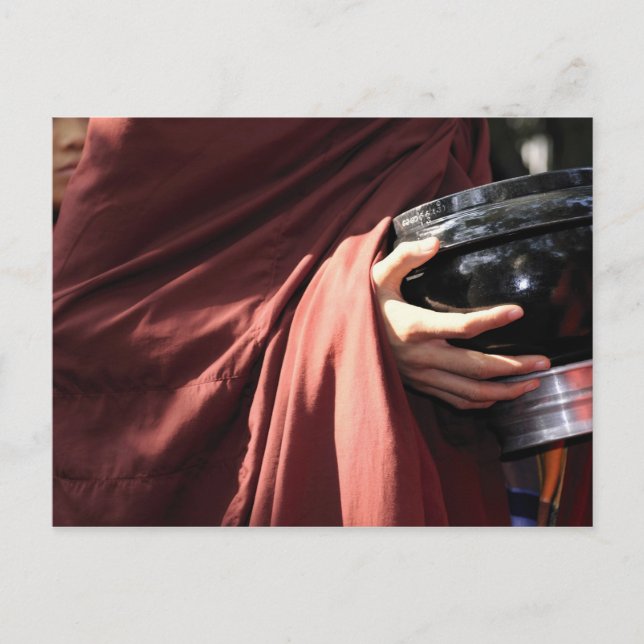 Asien, Myanmar (Burma), Mandalay. Novice munk Vykort (Framsida)