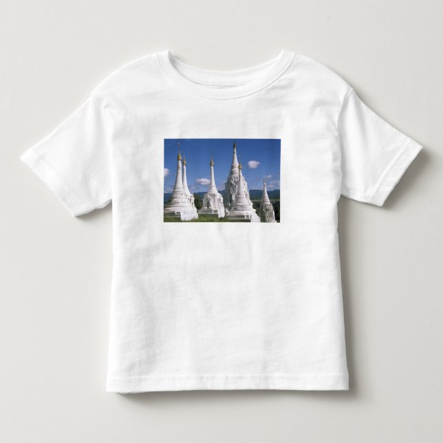 Asien, Myanmar, Inle Lake. Pagoder. 2 T Shirt (Framsida)