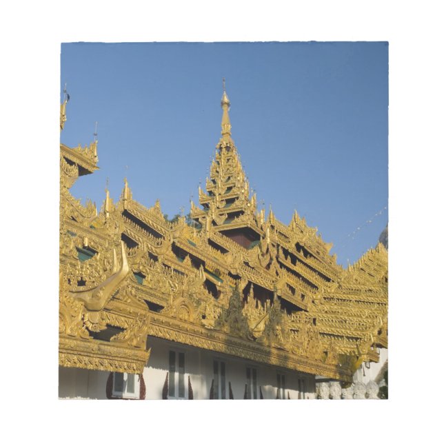 Asien, Myanmar, Yangon. Golden stupa av Shwedagon  Anteckningsblock (Framsida)