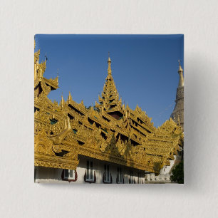 Asien, Myanmar, Yangon. Gylden stupa av Shwedagon Knapp