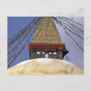 Asien, Nepal, Kathmandu. Bouddhanath Stupa. 2 Vykort