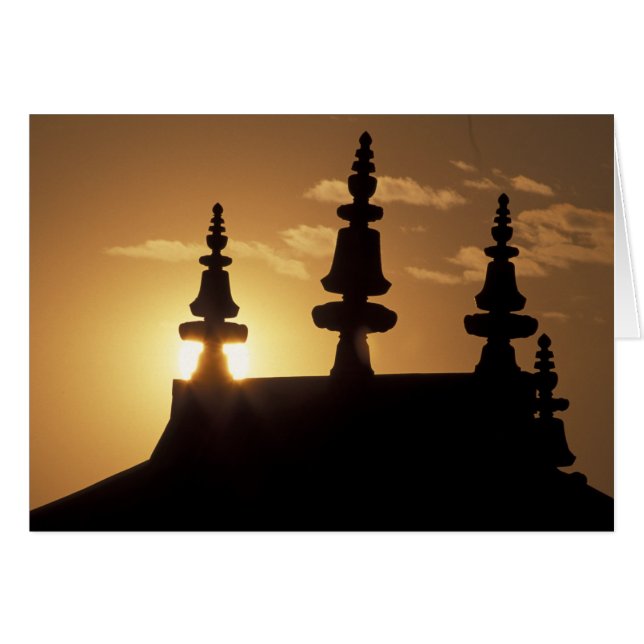 Asien, Nepal, Kathmandu. Bouddhanath Stupa. Hälsningskort (Framsidan Horizontal)