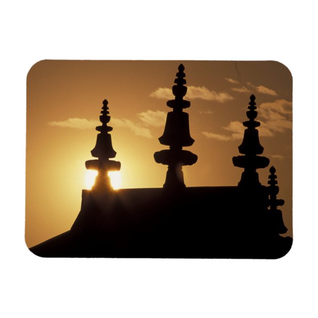 Asien, Nepal, Kathmandu. Bouddhanath Stupa. Magnet (Horisontell)