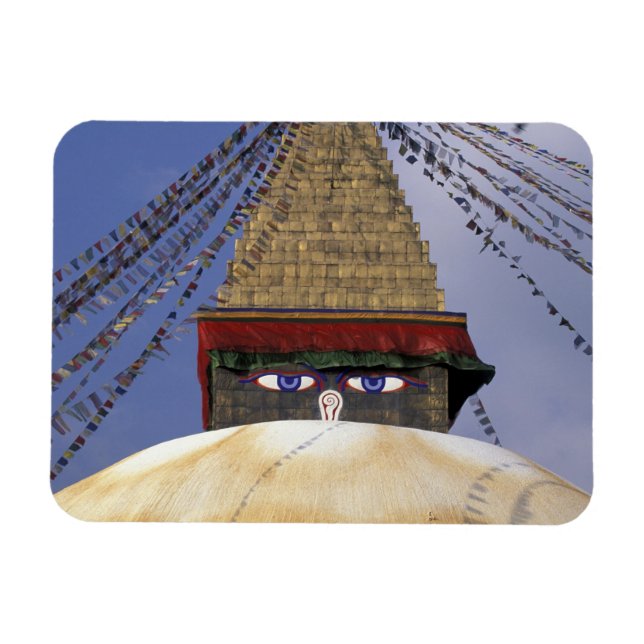 Asien, Nepal, Katmandu. Bouddhanath Stupa. 2 Magnet (Horisontell)