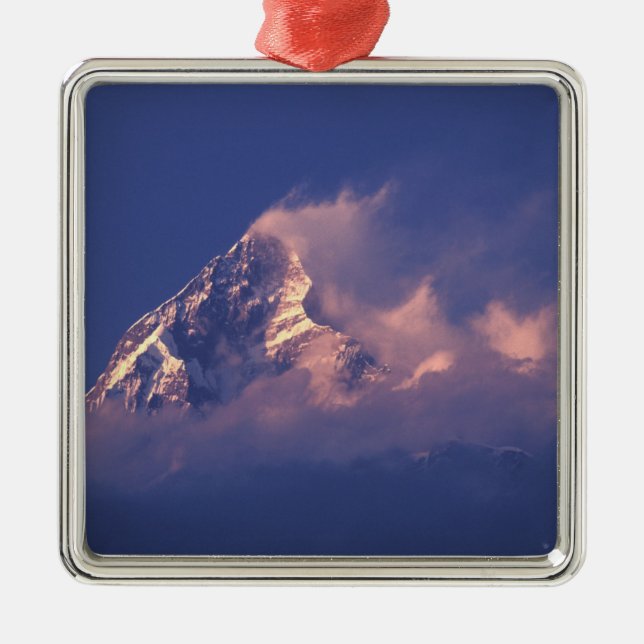 Asien, Nepal. Machapuchhare Julgransprydnad Metall (Framsidan)