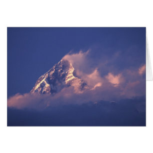 Asien, Nepal. Machhapuchhare Hälsningskort