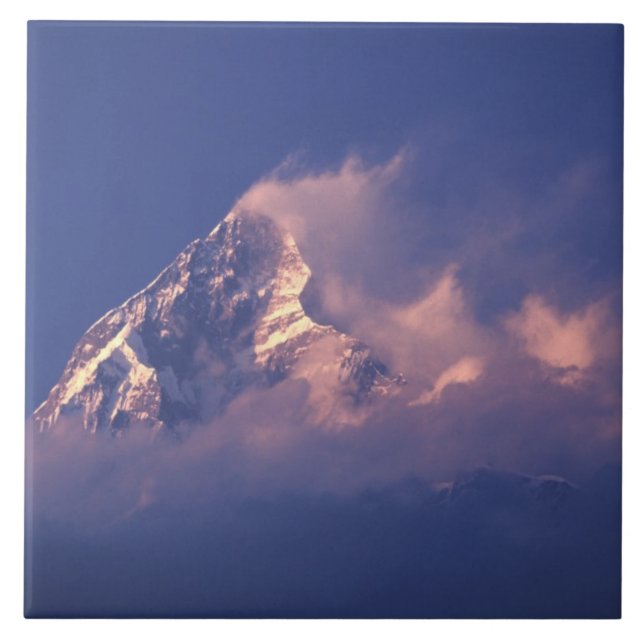 Asien, Nepal. Machhapuchhare Kakelplatta (Framsidan)