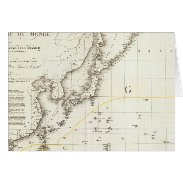 Asien och Stillahavsområdet Hälsningskort (Framsidan Horizontal)