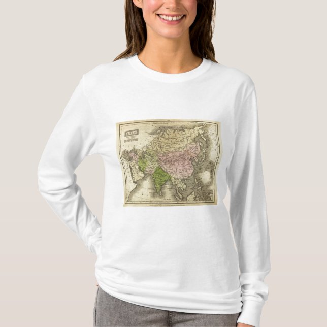 Asien Olney karta T Shirt (Framsida)