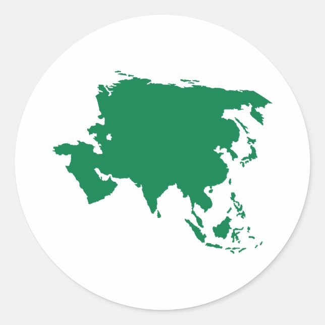 Asien Runt Klistermärke (Framsida)
