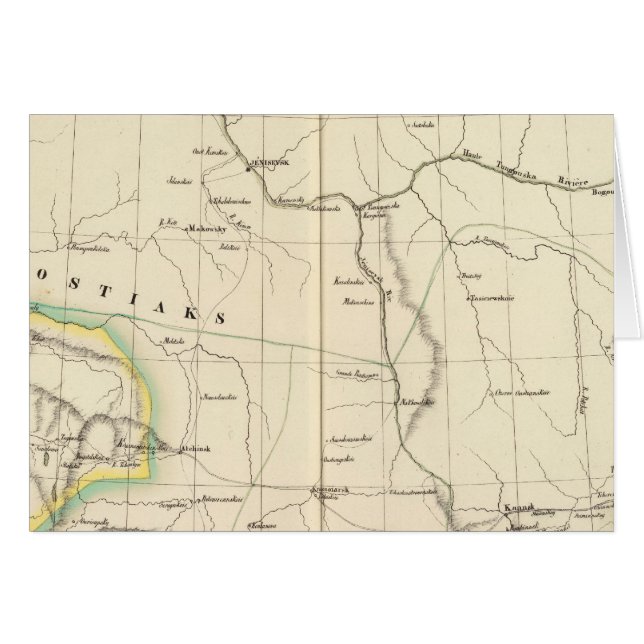 Asien, Ryssland, Asien 23 Hälsningskort (Framsidan Horizontal)