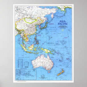 " Asien-Stillahavsområdet: 1989 KARTA ... Poster