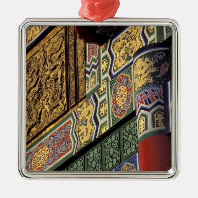 Asien, Taiwan, Taipei. Grand Hotel, huvudman Julgransprydnad Metall (Framsidan)