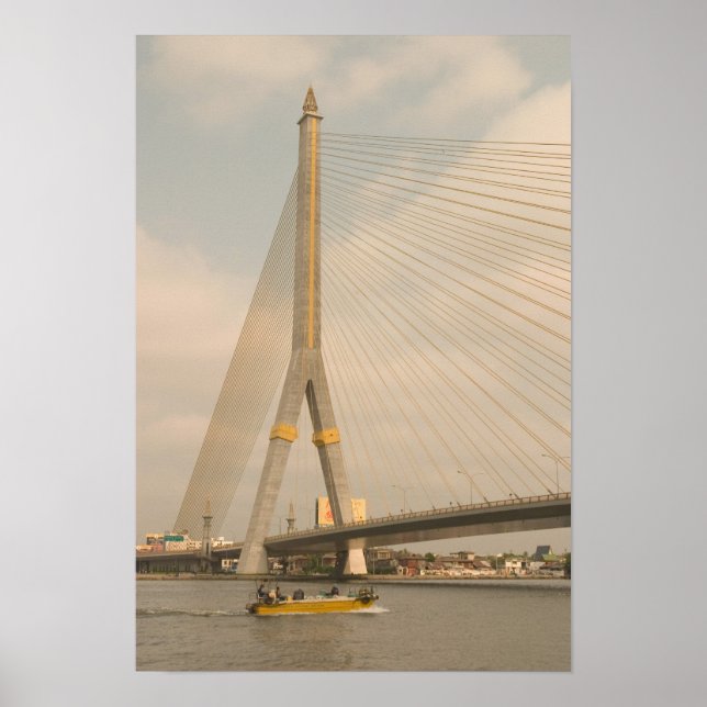 Asien, Thailand, Bangkok, bro över Chao Poster (Framsidan)