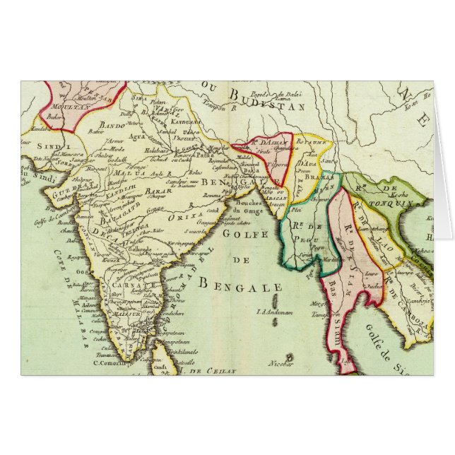 Asien, Thailand Hälsningskort (Framsidan Horizontal)