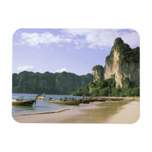Asien, Thailand, Krabi. West Railay Beach, lång Magnet