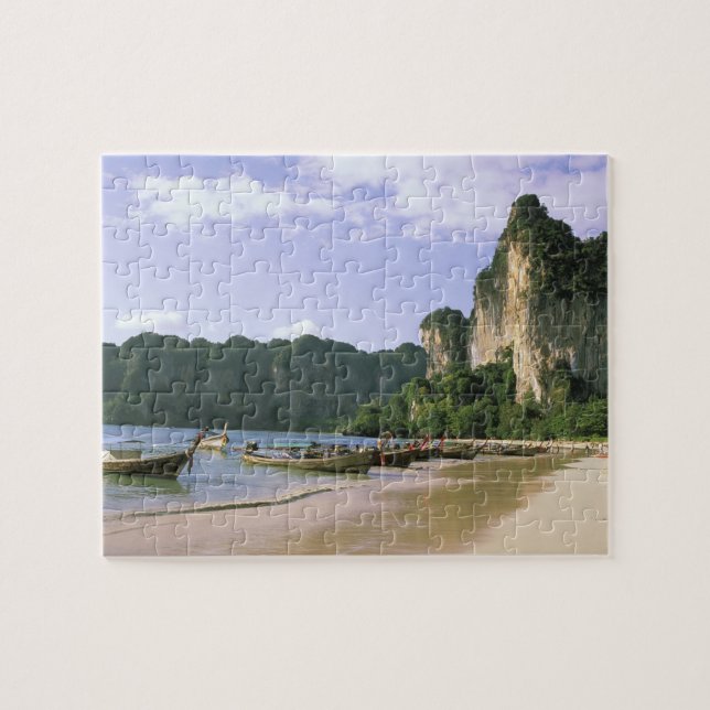 Asien, Thailand, Krabi. West Railay Beach, lång Pussel (Horisontell)