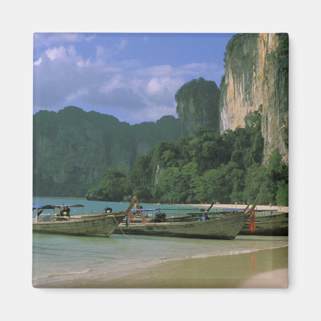 Asien, Thailand, Krabi. West Railay Beach, Magnet (Framsidan)