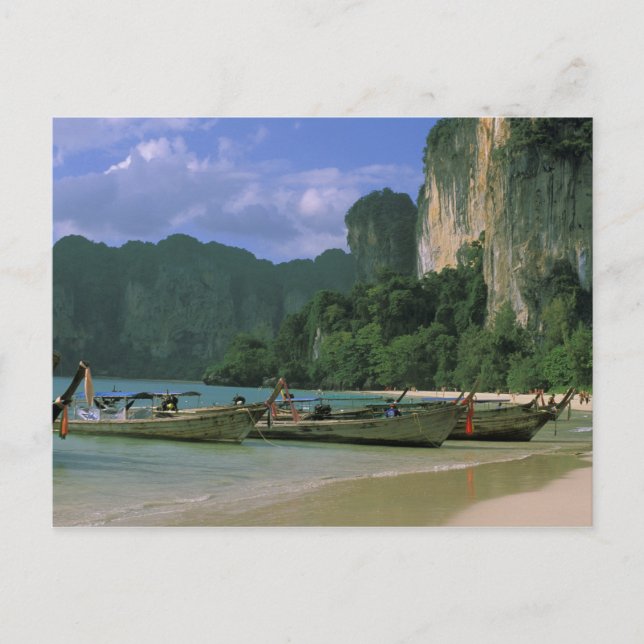Asien, Thailand, Krabi. West Railay Beach, Vykort (Framsida)