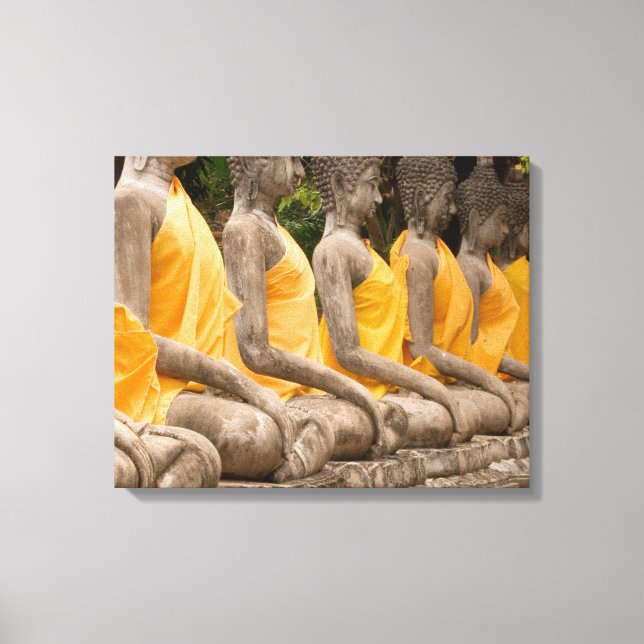 Asien, Thailand, Siam, Buddhas i Ayutthaya Canvastryck (Framsida)