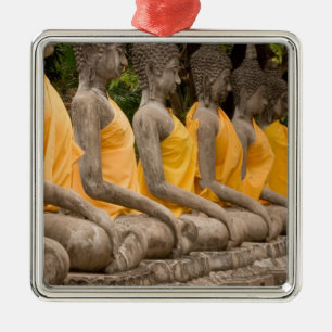 Asien, Thailand, Siam, Buddhas i Ayutthaya Julgransprydnad Metall