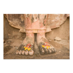 Asien Thailand, Sukhothai, Buddhas fötter och Fototryck