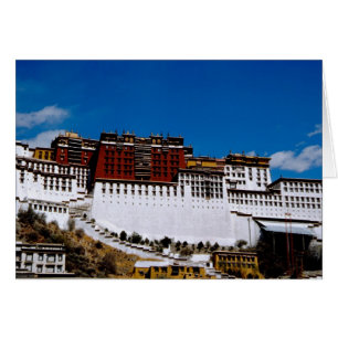 Asien, Tibet, Lhasa, Potala Palace aka Röd 2 Hälsningskort