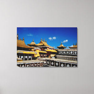 Asien, Tibet, Lhasa, Potala Palace aka Röd Canvastryck