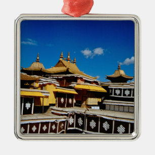 Asien, Tibet, Lhasa, Potala Palace aka Röd Julgransprydnad Metall