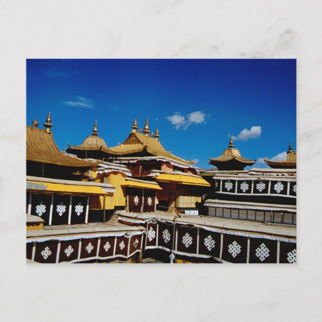 Asien, Tibet, Lhasa, Potala-palatset aka Rött Vykort (Framsida)