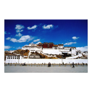 Asien, Tibet, Lhasa, Potala-palatset. UNECSO Fototryck