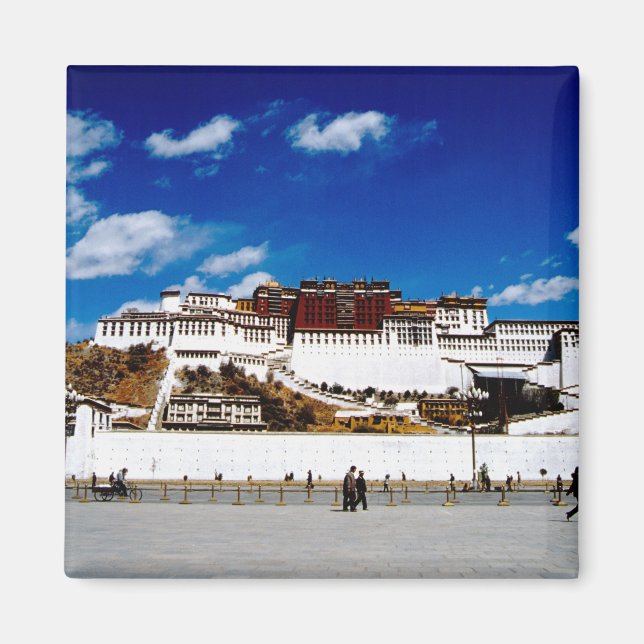Asien, Tibet, Lhasa, Potala-palatset. UNECSO Magnet (Framsidan)