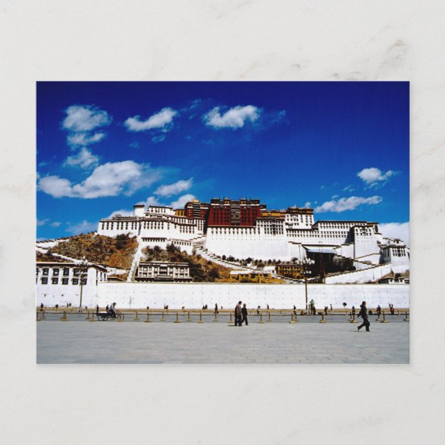Asien, Tibet, Lhasa, Potala-palatset. UNECSO Vykort (Framsida)