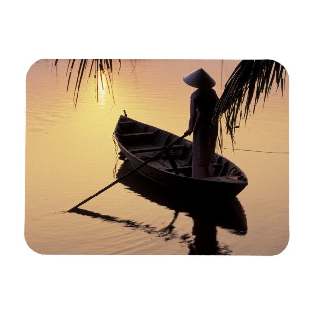 Asien, Vietnam, Mekong Delta, kan det. Kväll Magnet (Horisontell)