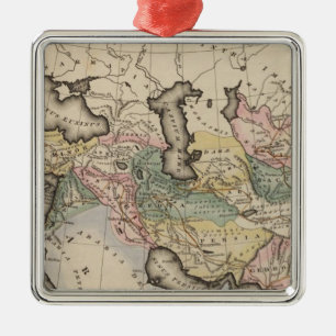 Asienatlas Karta Julgransprydnad Metall