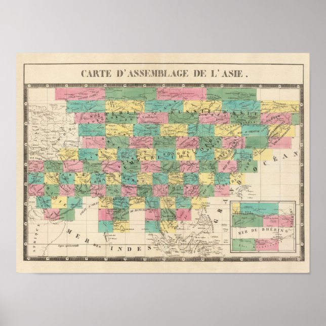 Asiens församling Karta Poster (Framsidan)