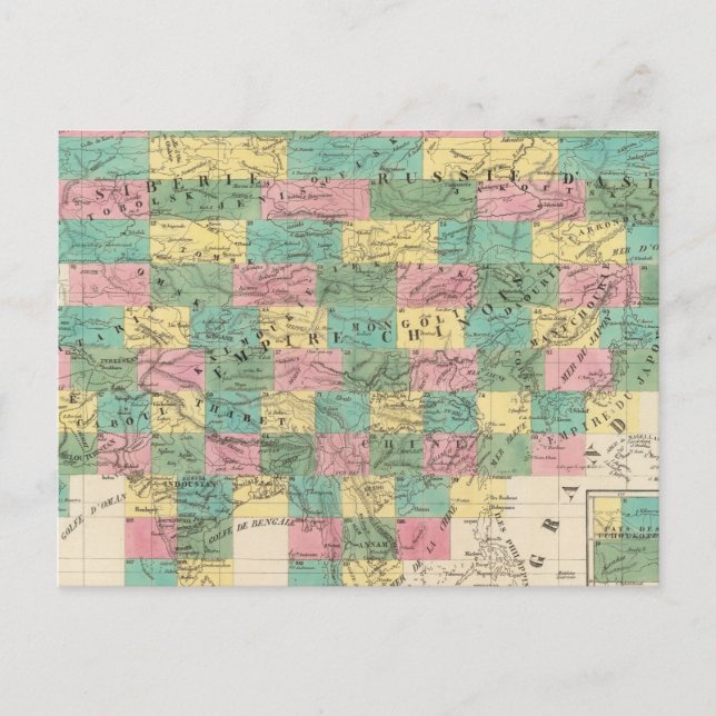 Asiens församling Karta Vykort (Framsida)