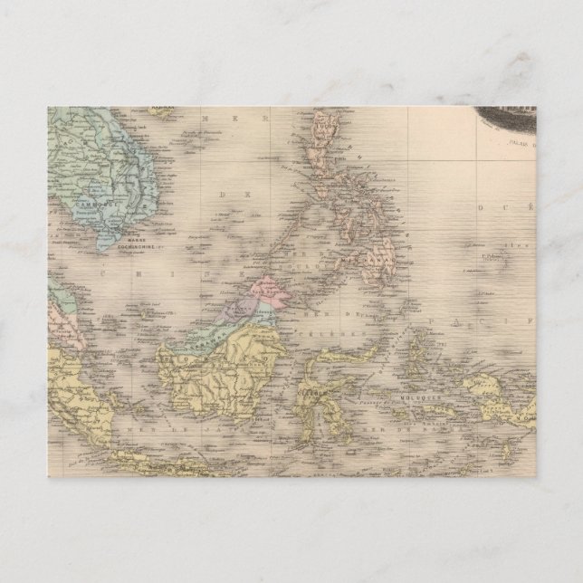 Asiens Indochina skärgård Vykort (Framsida)