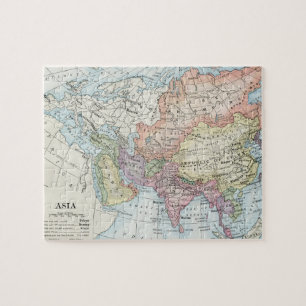 Asiens politiska Karta (1916) Pussel