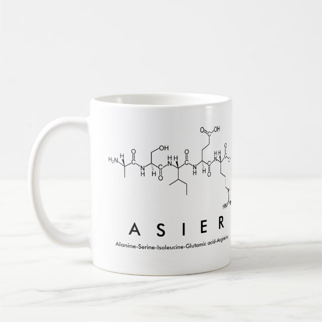 Asier peptide namn mugg (Vänster)