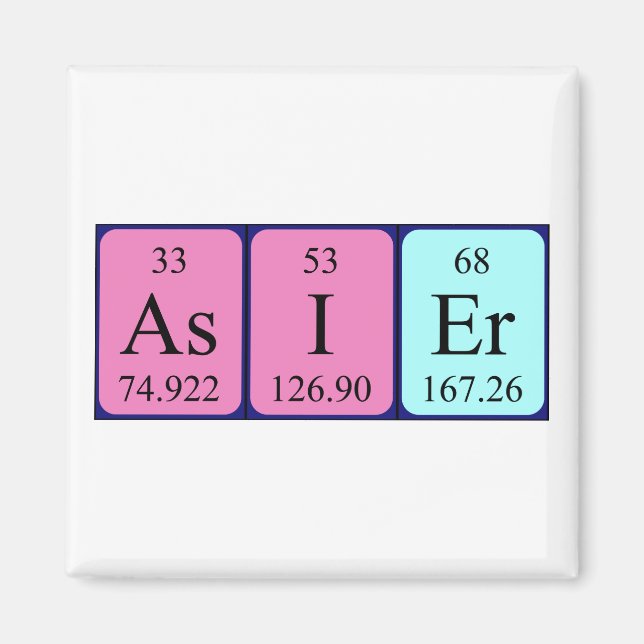 Asier Perier bord namn magnet (Framsidan)