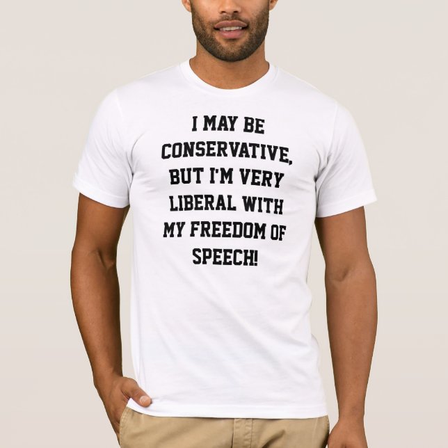Åsiktsfrihetmanar som göras i USA T-tröja D0004 T-shirt (Framsida)