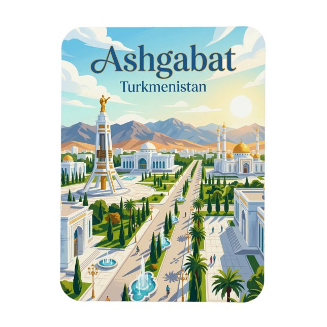 Asjchabad Turkmenistan Magnet (Vertikal)