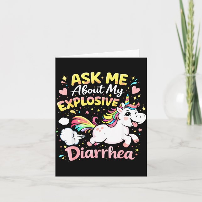 Ask about explosive diarrhea funny poop meme kort (Framsida)