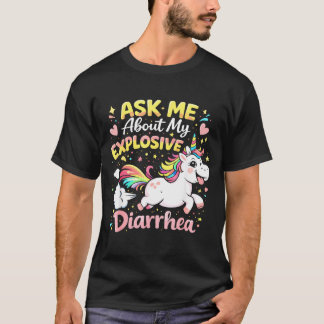 Ask about explosive diarrhea funny poop meme t shirt