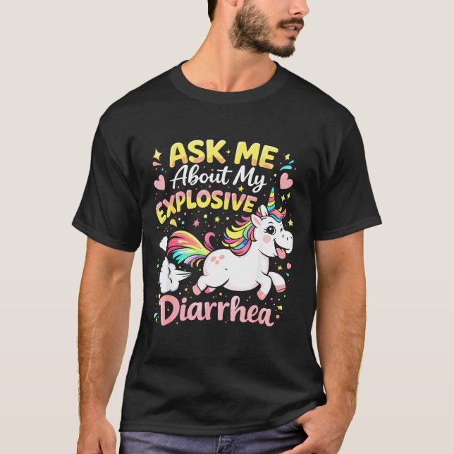Ask about explosive diarrhea funny poop meme t shirt (Framsida)