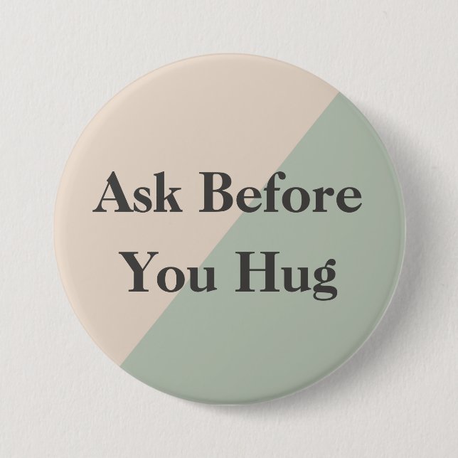 Ask Before Hugs Neurodivergent Sensory Knapp (Framsida)