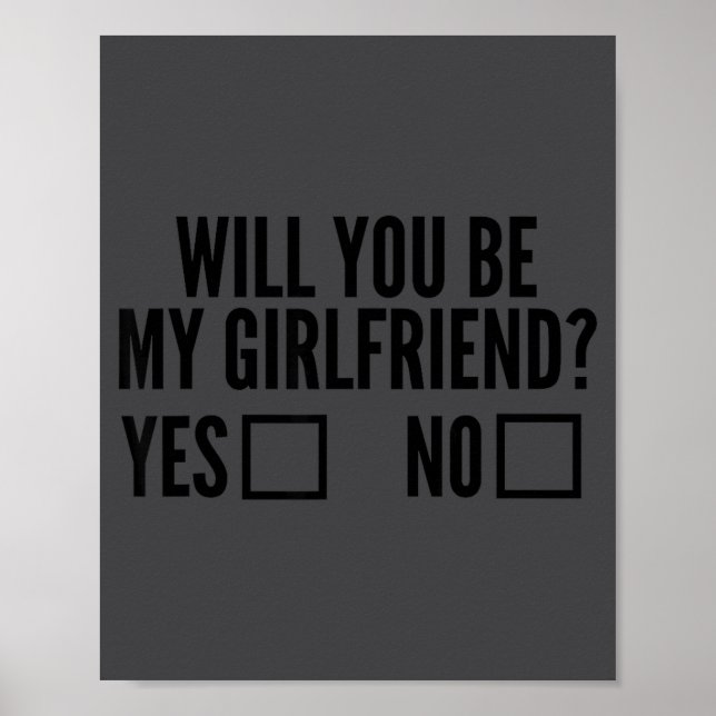 Ask Her Will You Be My Girlfriend Valentine's Day  Poster (Framsidan)